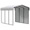 Arrow Storage Products Galvanized Steel Carport, W/ 1-Sided Enclosure, Compact Car Metal Carport Kit, 10'x15'x9', Eggshell CPH101509ECL1 - alternate 1